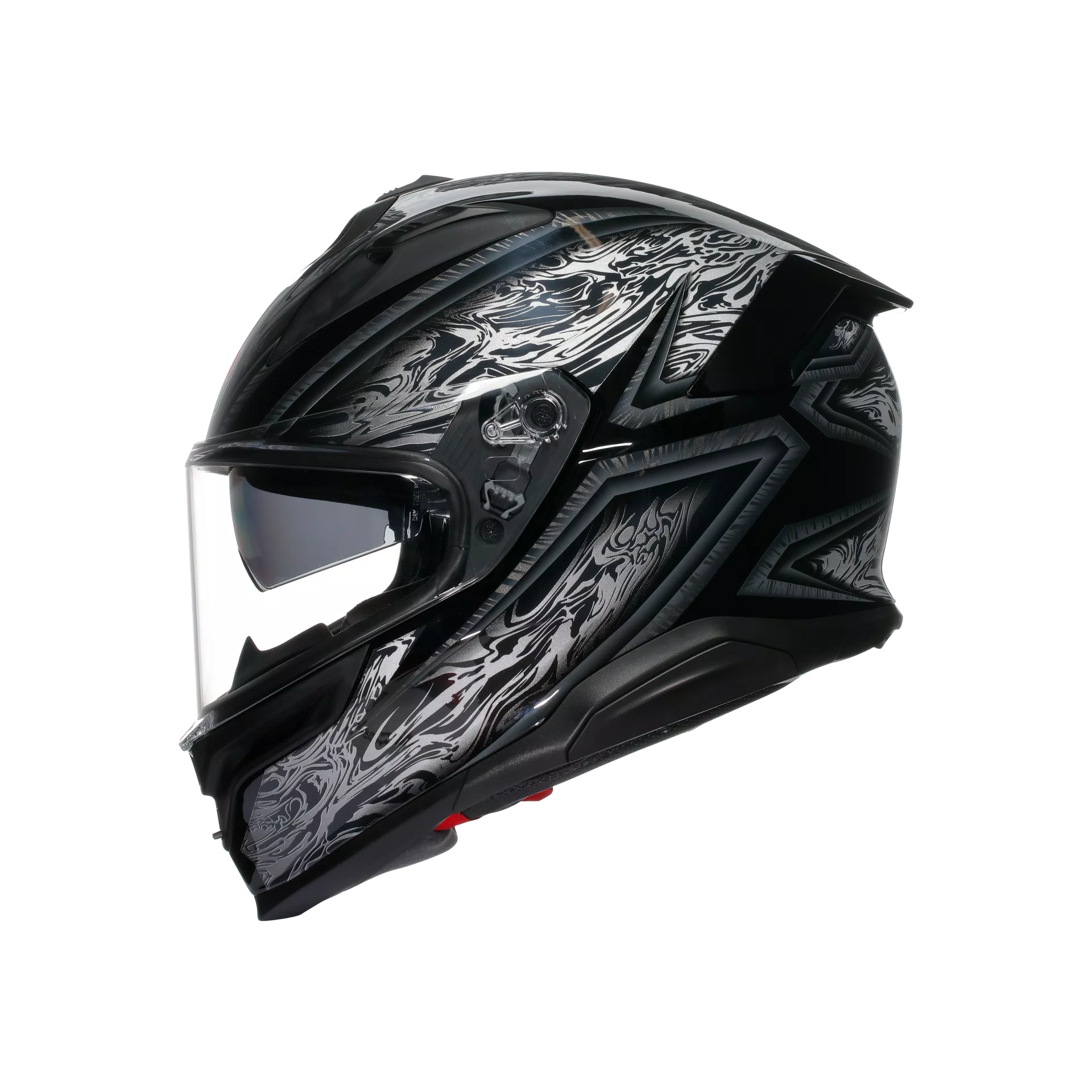 casco AGV K7 DAMASCUS BLACK/SILVER - Imagen 4