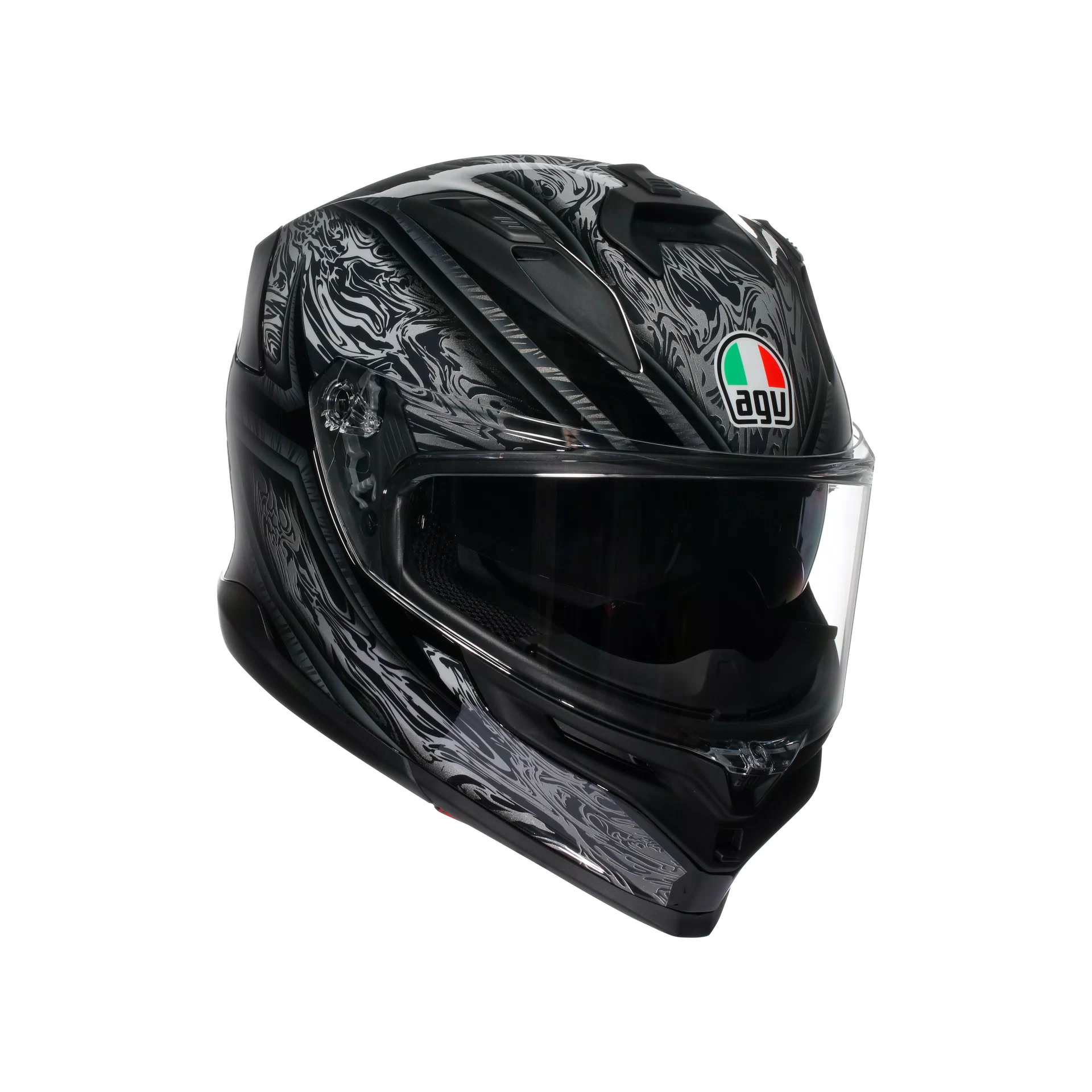 casco AGV K7 DAMASCUS BLACK/SILVER