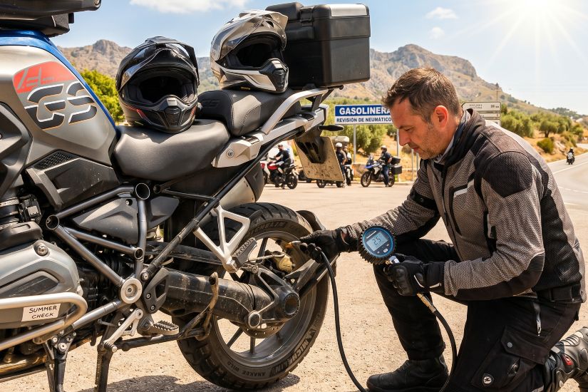 presion neumaticos de moto en verano