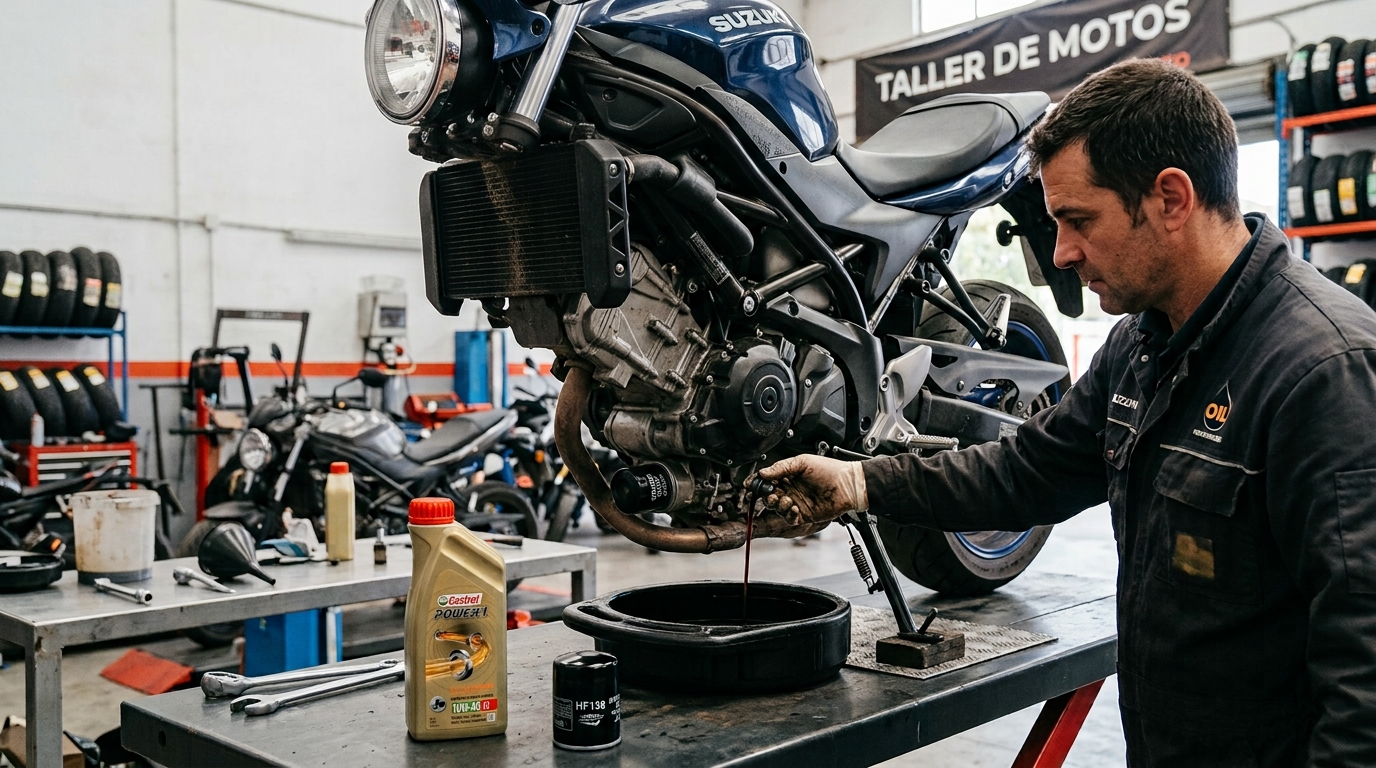 Cada cuánto se cambia el aceite de la moto: kilómetros, tiempo y señales de aviso